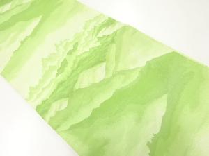 アンティーク　山並風景模様織出し袋帯（材料）